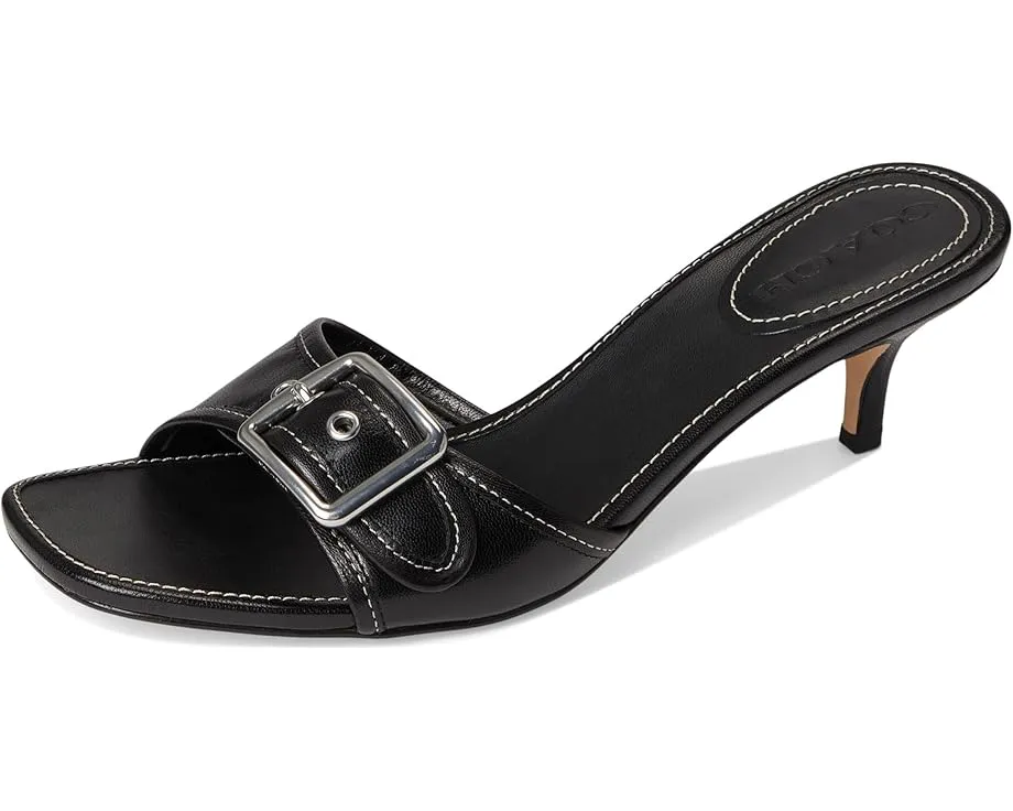 Кожаные босоножки COACH Margot на низком каблуке с пряжкой