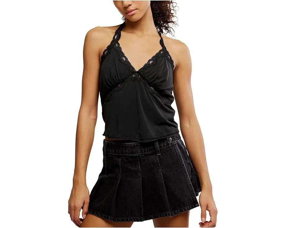 Топ Free People Brooke с вырезом-лодочкой и кружевом