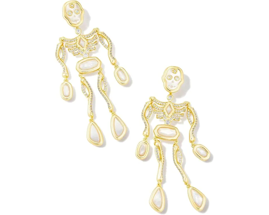 Серьги-подвески Kendra Scott Skeleton Statement из металла с жемчугом
