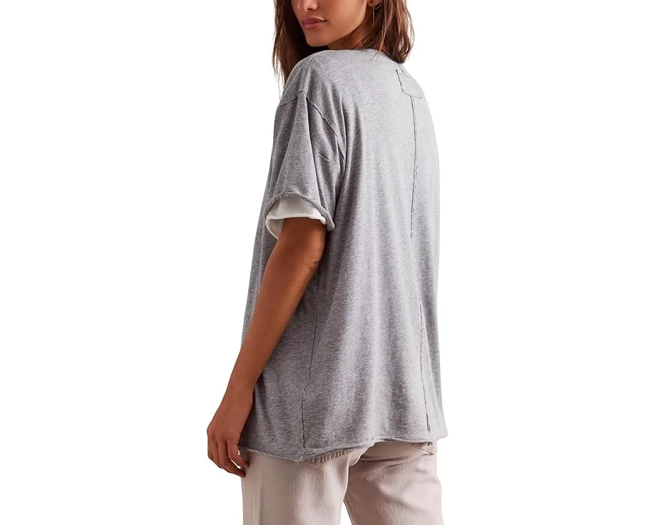 Футболка Free People Nina из хлопка с округлым вырезом