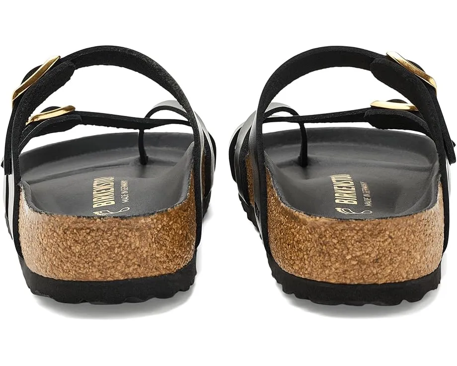 Биркенштоки Mayari из глянцевой кожи с перекрестными ремешками и стелькой из пробки