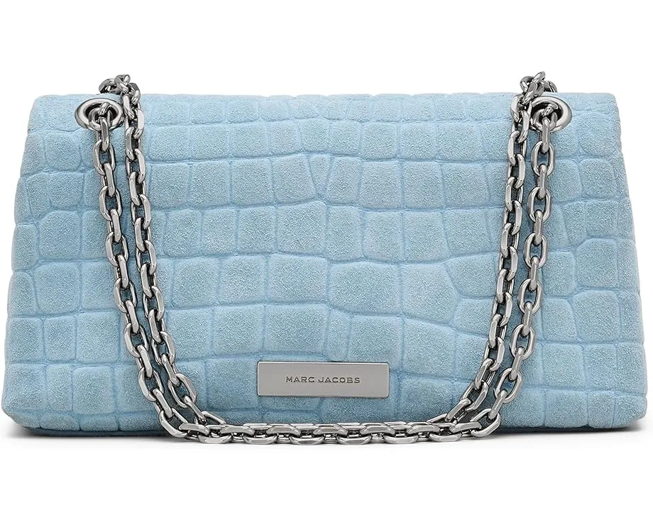Мини-сумка Marc Jacobs The Suede Croc Dual Chain с крокодиловым тиснением