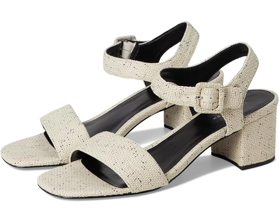 Сандалии Tory Burch Double T City на удобном каблуке 55 мм с хлопковым верхом