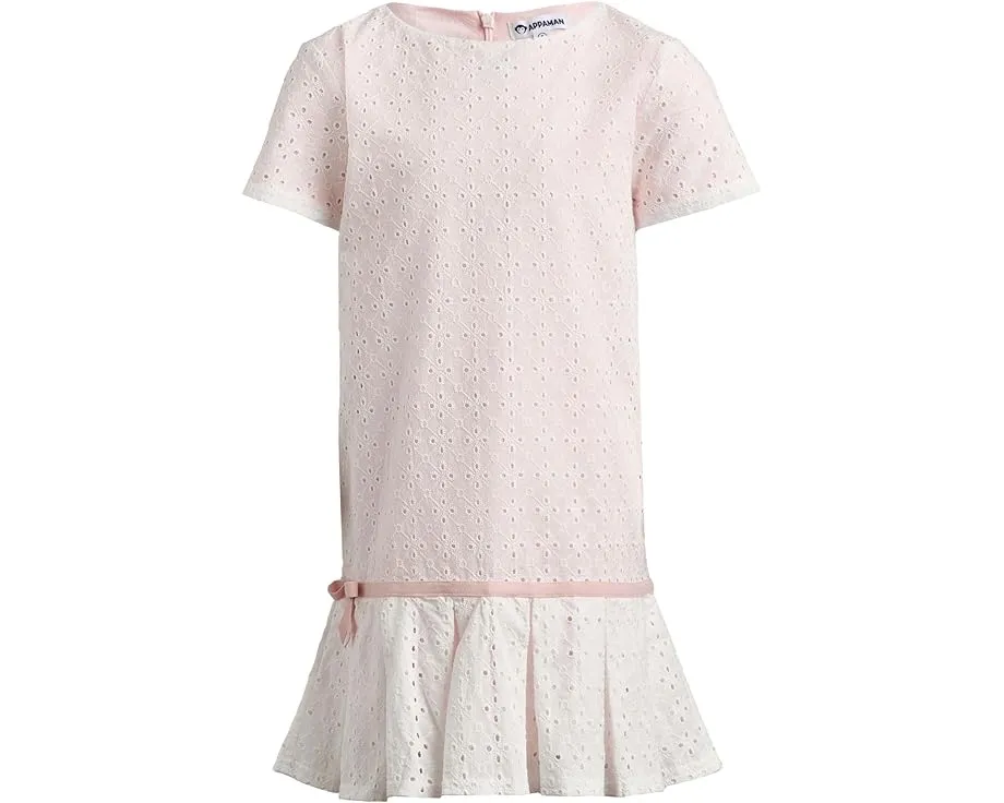 Платье Eve Dress от Appaman Kids с круглым вырезом и короткими рукавами