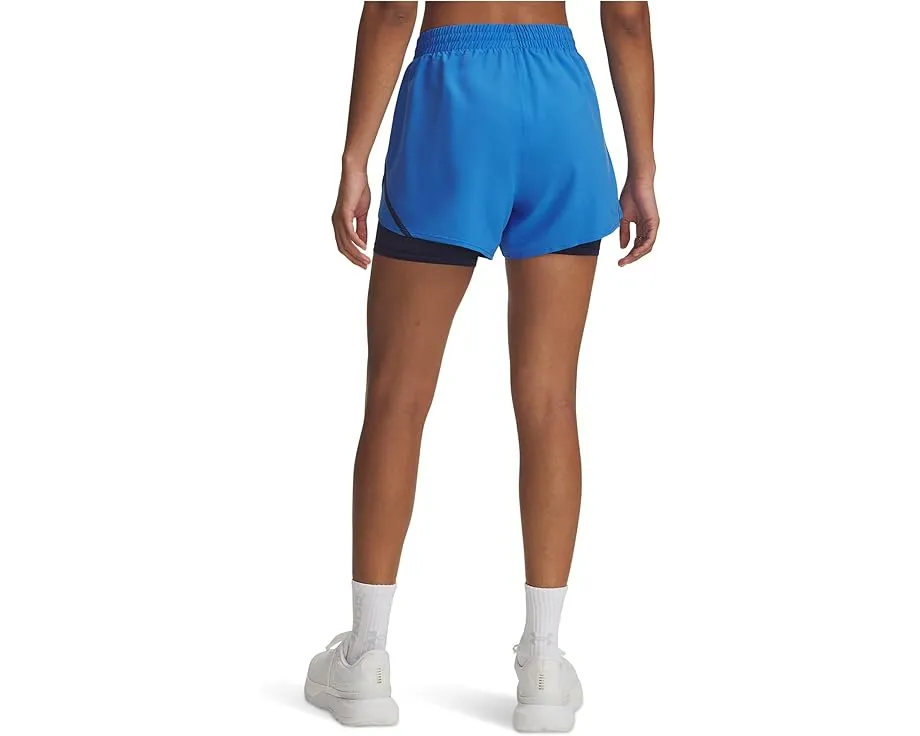 Шорты Under Armour Fly By 2 в 1 со встроенными компрессионными шортами и сетчатыми вставками