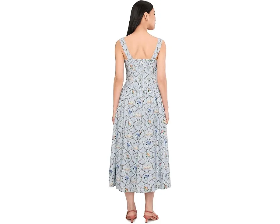 Миди-платье Avec Les Filles с лифом-корсетом и кружевными деталями