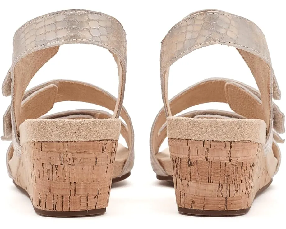 Босоножки Vaneli Creola на танкетке из пробки с застежкой на липучке
