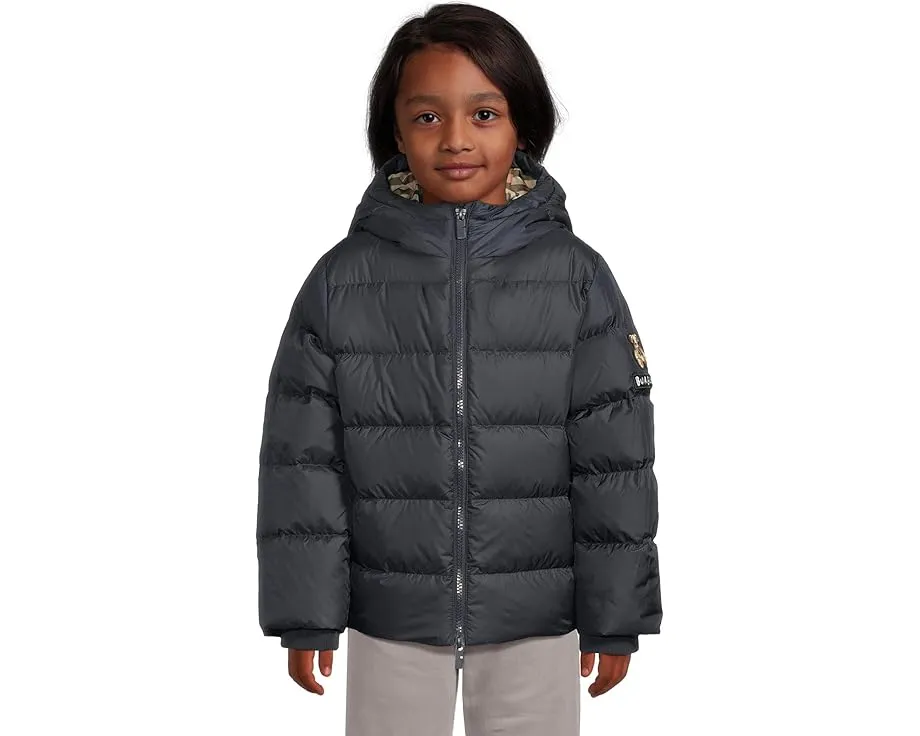 Куртка Burberry Kids Juno Puffer с утеплителем из пуха и аппликацией медведя