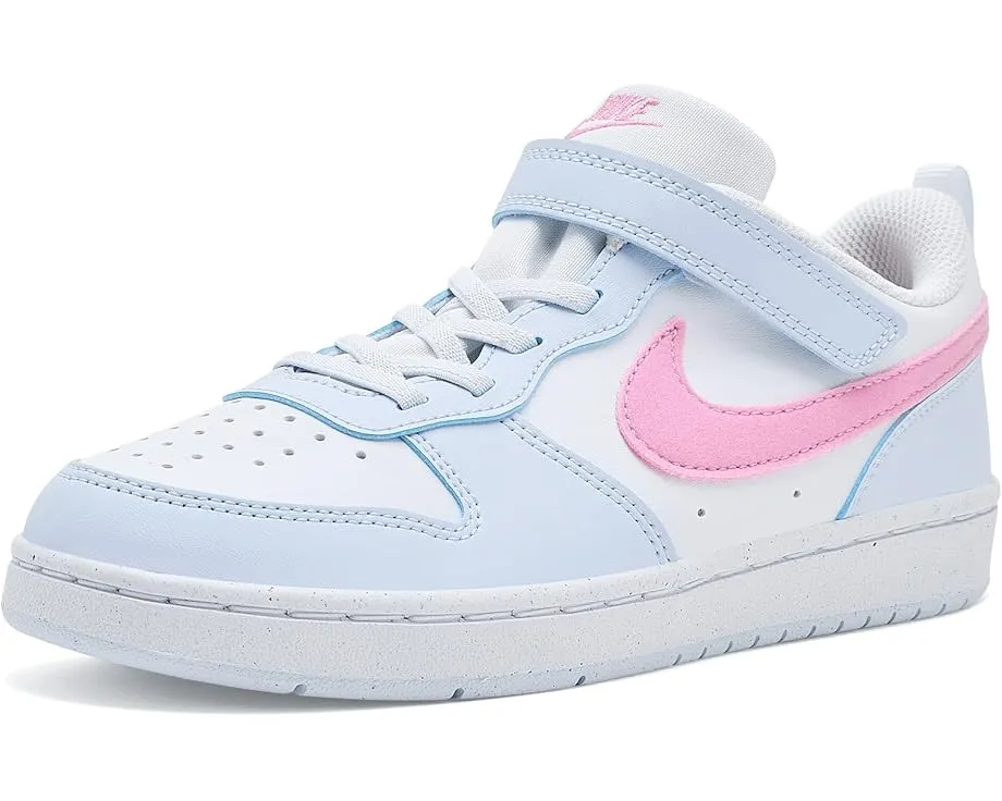 Кроссовки Nike Kids Court Borough Low Essential+ с эластичными шнурками и липучкой