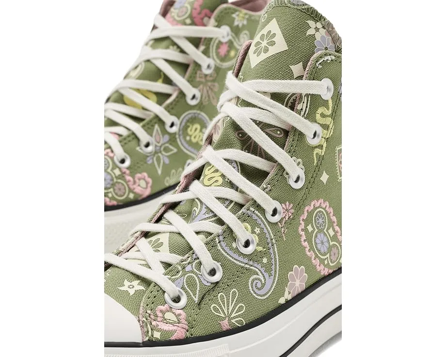 Кеды Converse Chuck Taylor All Star Lift Platform Paisley Pop с принтом