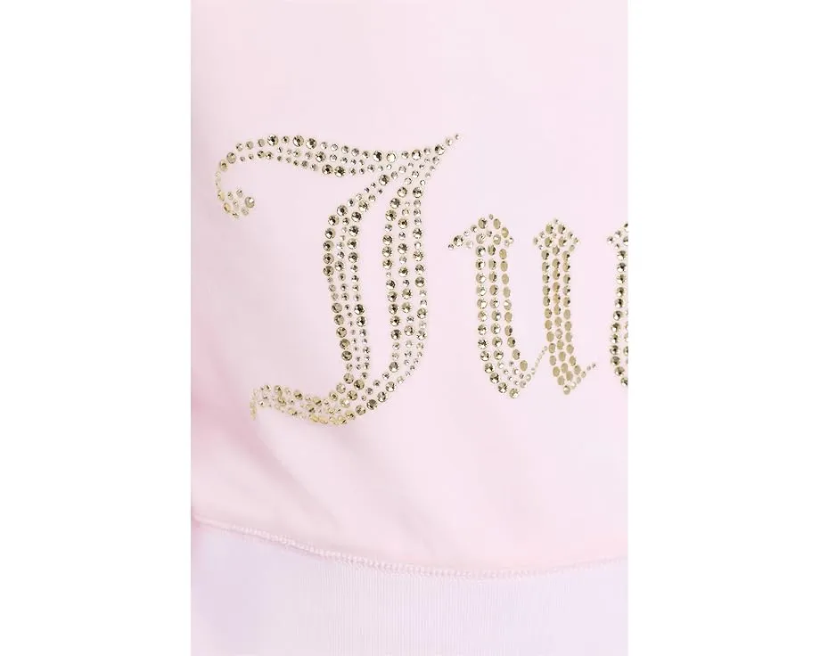 Худи Juicy Couture Luxe Velour с золотым брендингом на спине