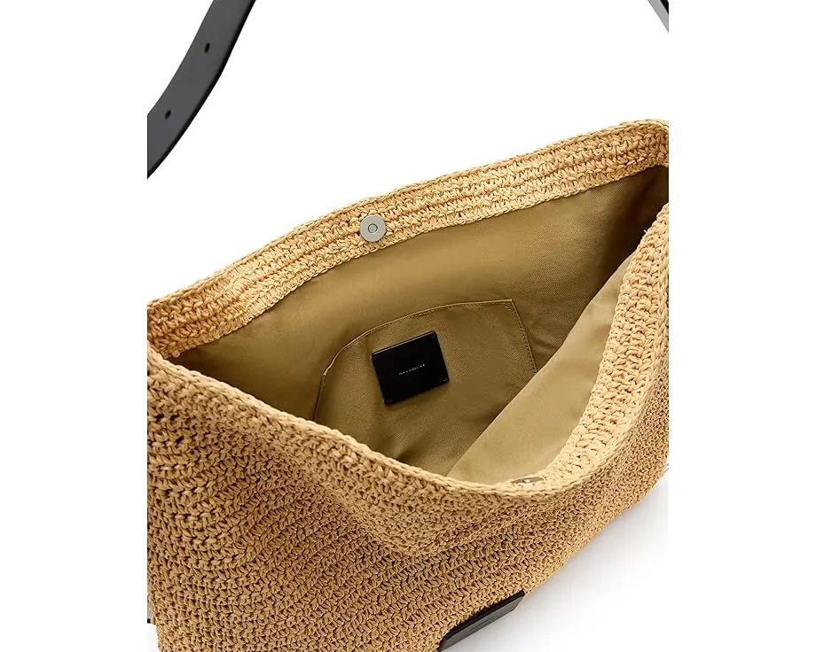 Сумка через плечо Asha Paper из бумажной соломки с магнитной застежкой AllSaints
