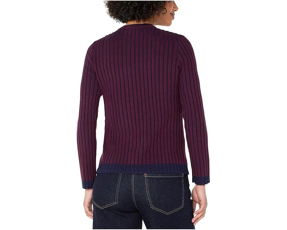 Liverpool Los Angeles свитер с длинными рукавами и круглым вырезом в рубчик