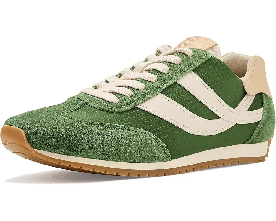 Кроссовки Vince Oasis Runner-W на шнуровке из мягкой кожи с контрастными деталями