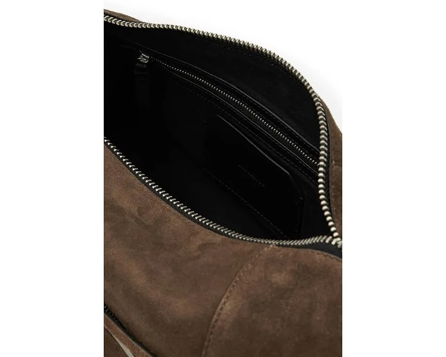 Сумка через плечо AllSaints Vega из ультрамягкой замши с двумя молниями