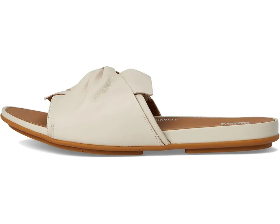 Сланцы FitFlop Gracie из мягкой кожи с бантом