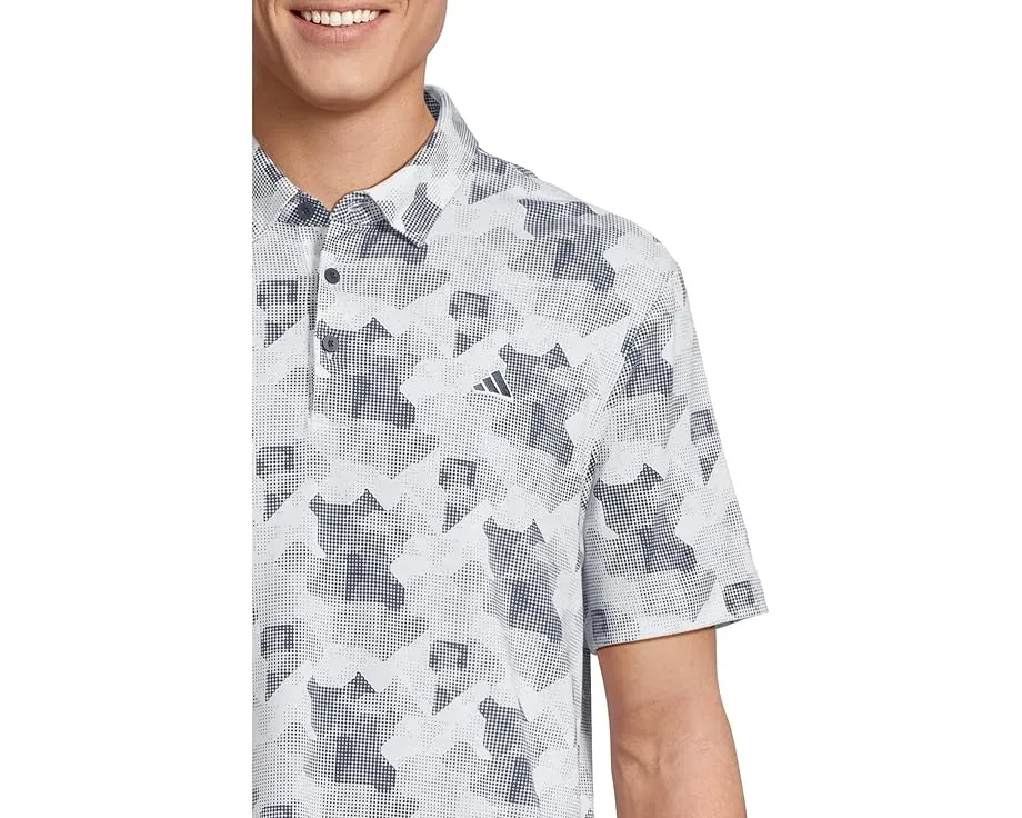 Гольф-поло Adidas Go-To Printed с принтом и эластичной тканью