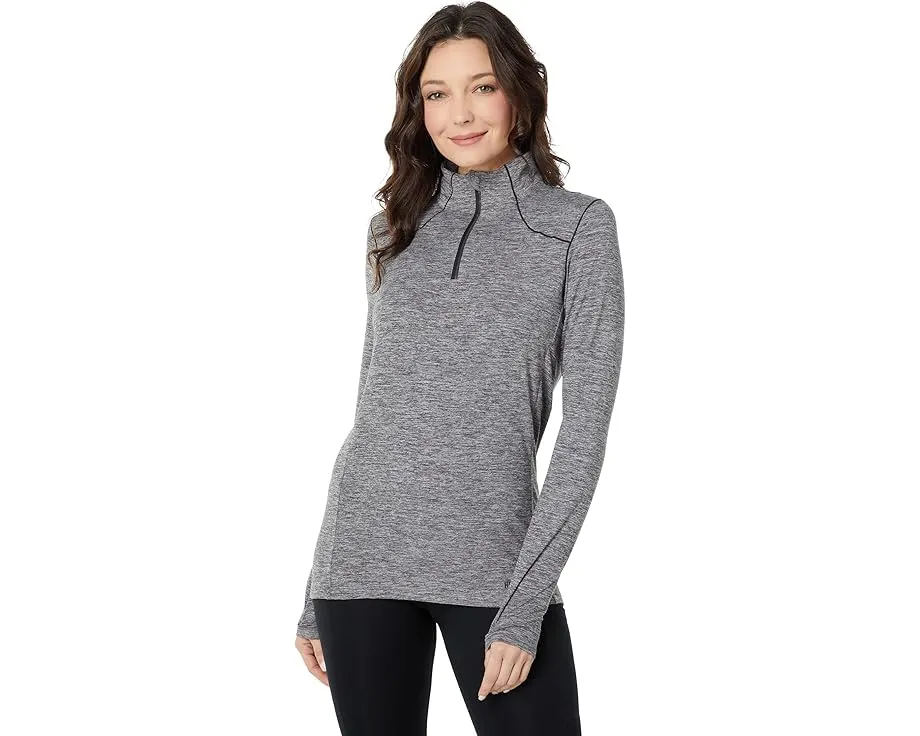 Футболка Hot Chillys Clima-Trek Zip-Tee с защитой UPF 30 и четырехсторонним стрейчем