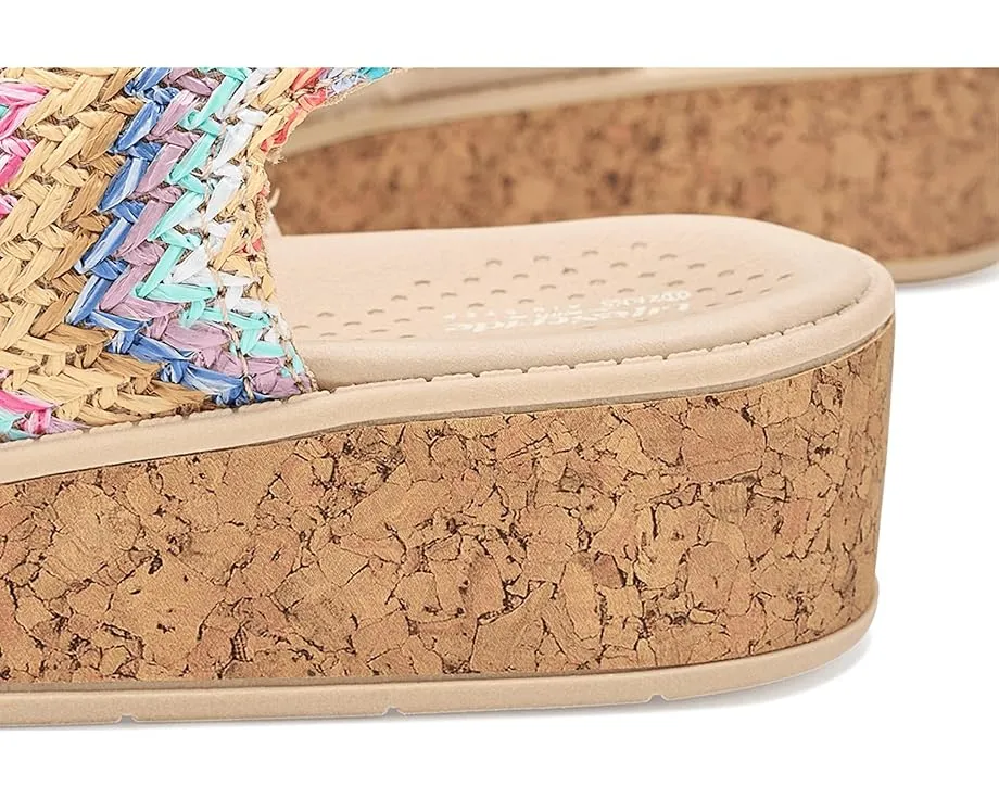 LifeStride пляжные сандалии Beachy Thong с клиновидным каблуком