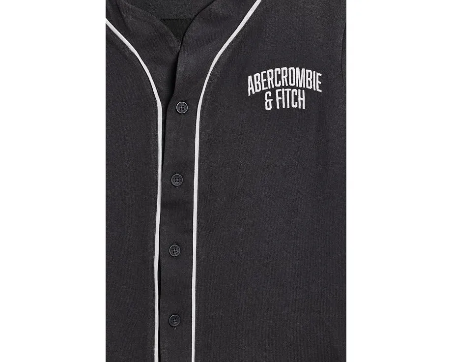 Футболка бейсбольная abercrombie kids Piped Baseball Tee розовая для детей старшего возраста
