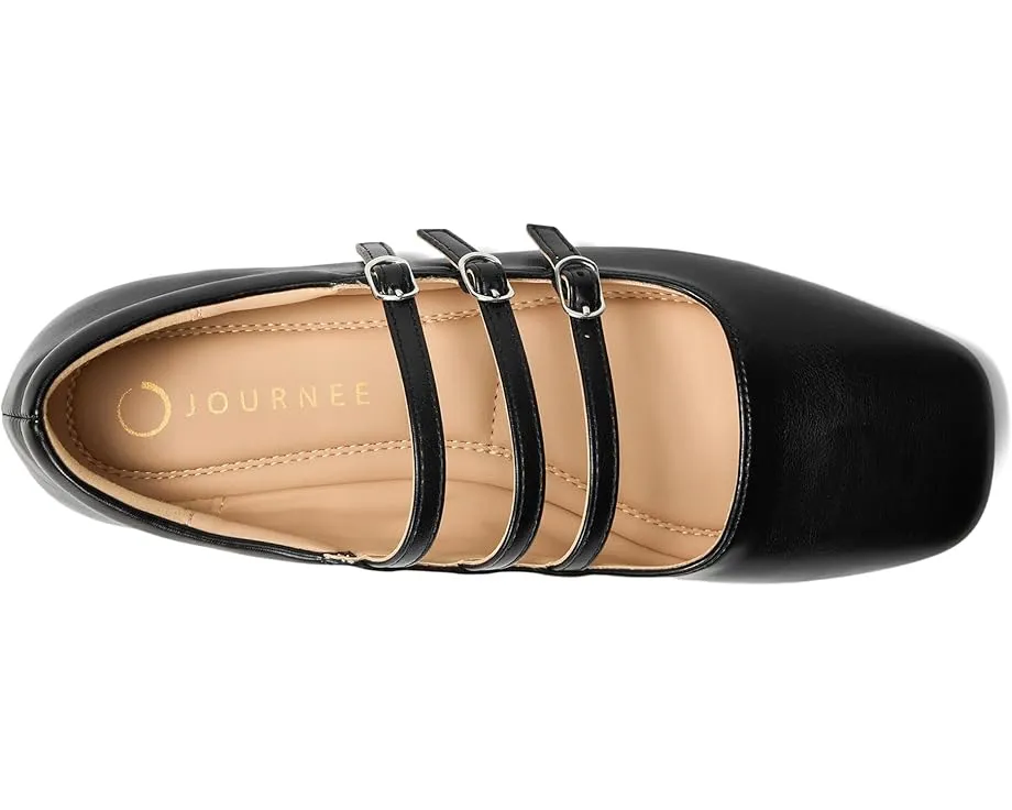 Туфли Journee Collection Darlin в стиле Мэри Джейн с квадратным носком и несколькими ремешками