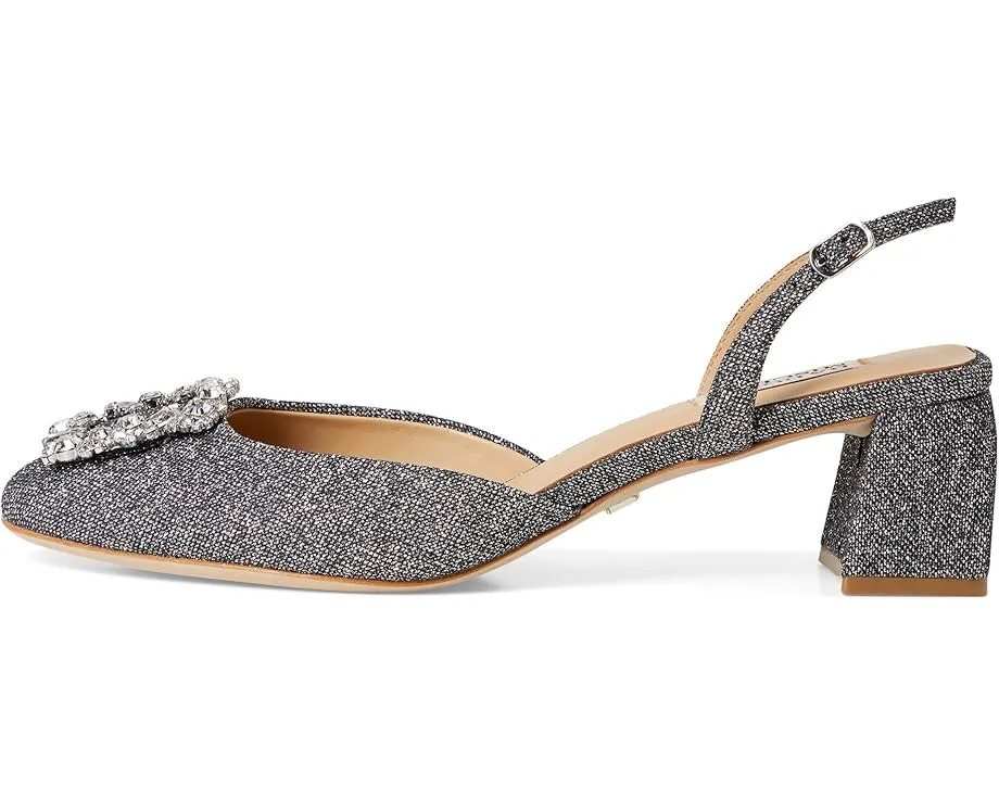 Босоножки Badgley Mischka Vivia на квадратном каблуке с ремешком на щиколотке и кристаллами