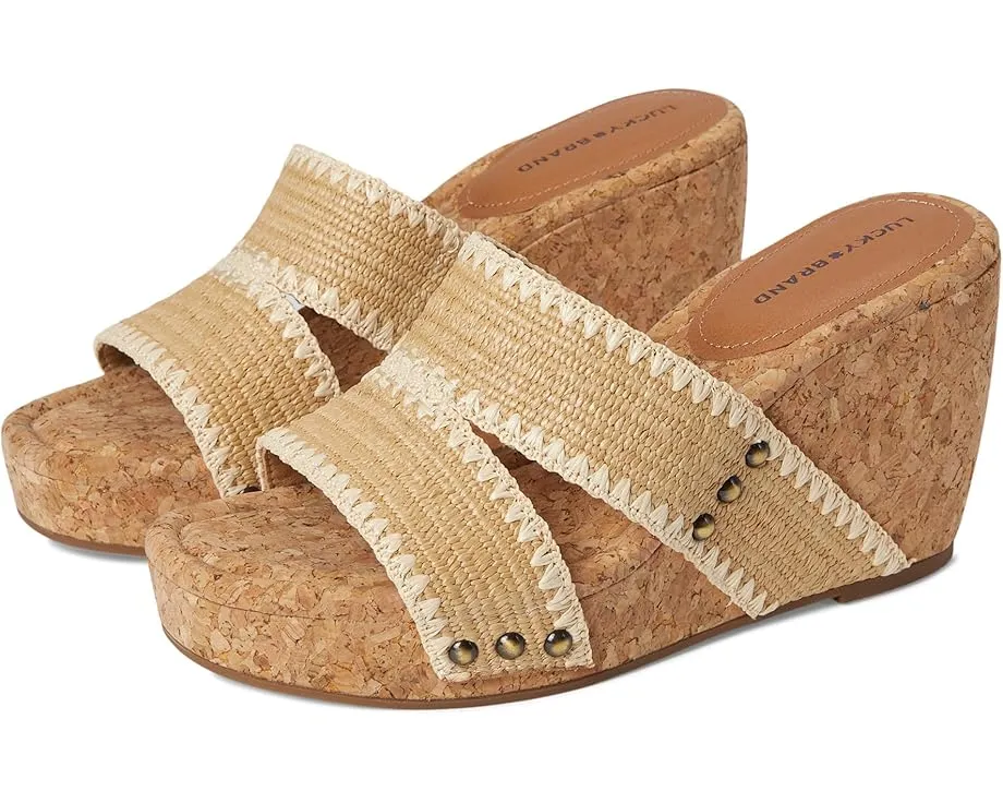 Сандалии Vickta Woven Band Cork Wedge от Lucky Brand с плетеными ремешками и пробковым клином