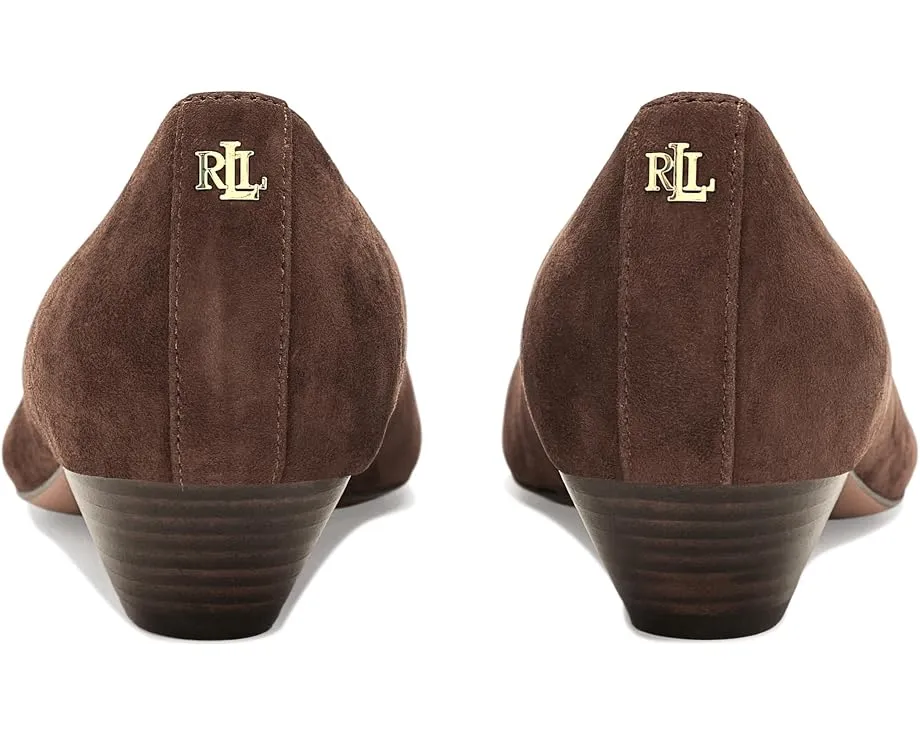 Замшевые балетки Lauren Ralph Lauren Weslee на каблуке