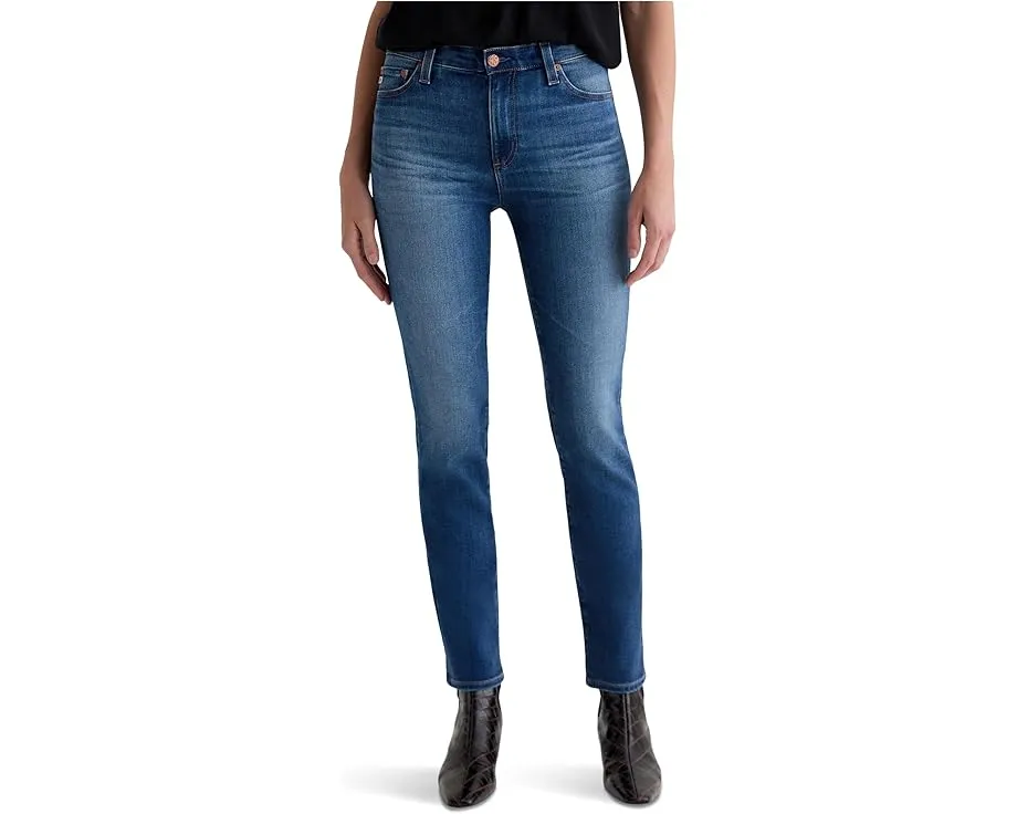 Джинсы AG Jeans Mari Mid Rise Slim Straight с зауженным силуэтом