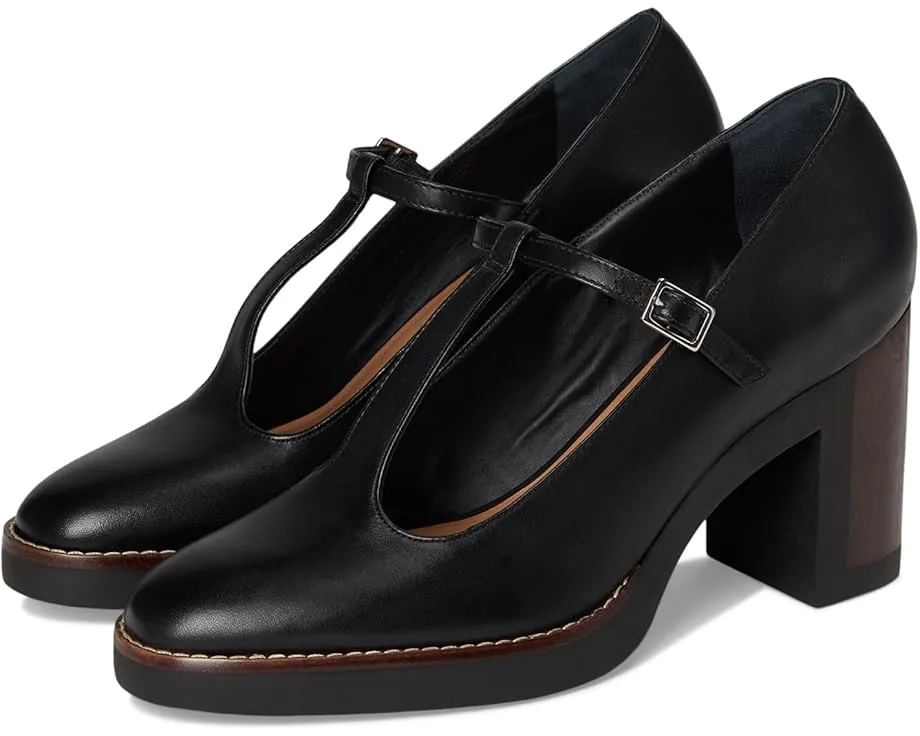 Туфли-лодочки Bernardo Noto на деревянном каблуке с Т-образным ремешком