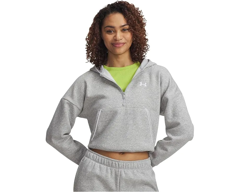 Under Armour худи Rival Fleece Piped 1/2 Zip с капюшоном