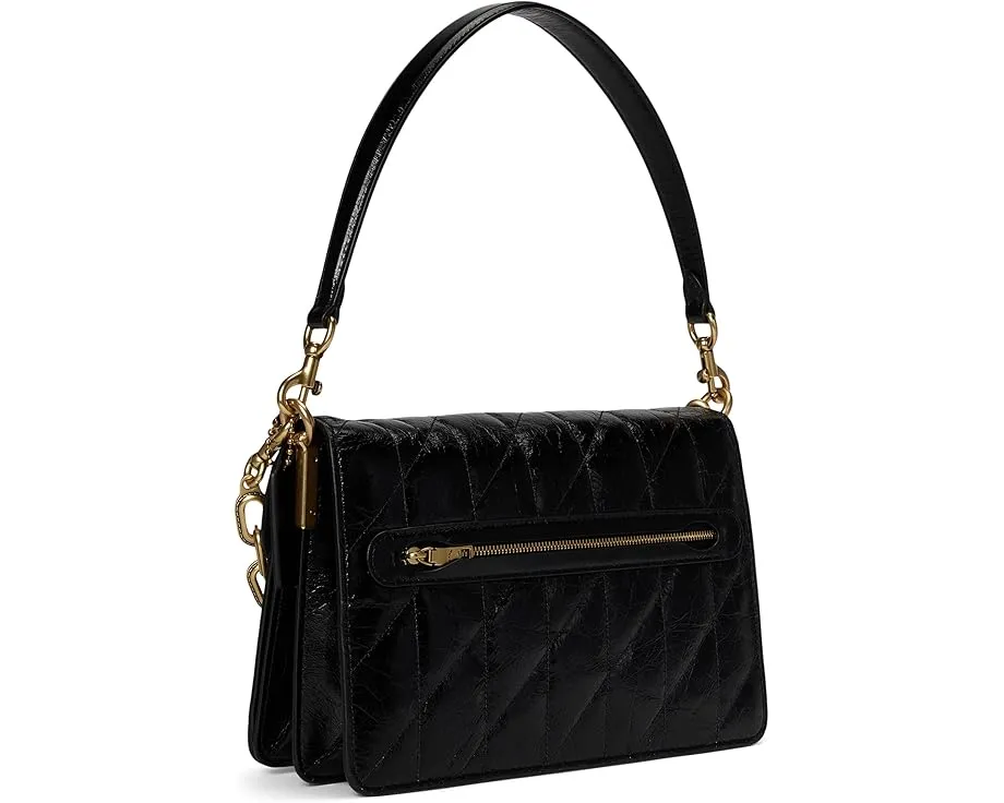 COACH стеганая сумка Chain Tabby через плечо с цепным ремнем