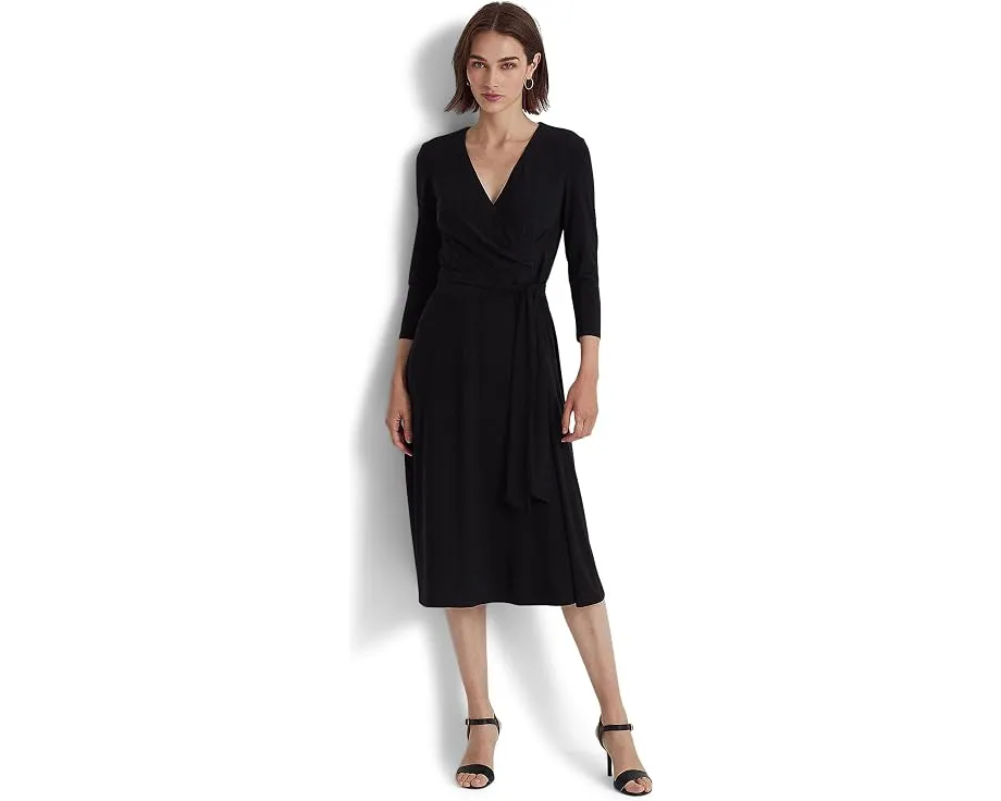 Платье миди Lauren Ralph Lauren из джерси с запахом