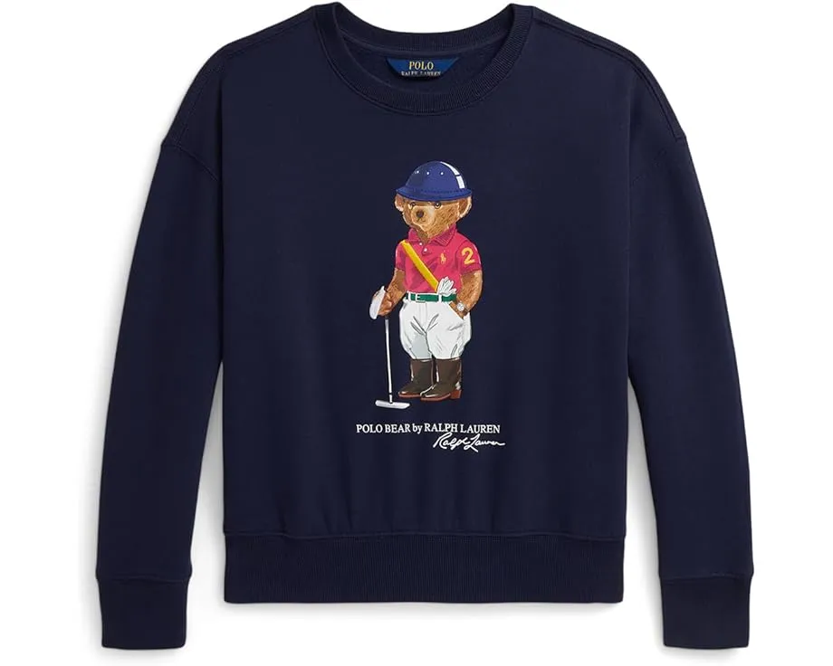 Свитшот Polo Ralph Lauren Kids с принтом Polo Bear и свободным кроем для детей старшего возраста