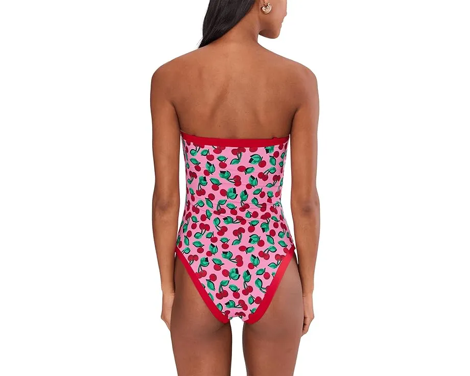 Цельный купальник Amber с вишневым принтом и съемными бретелями