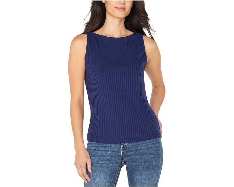 Топ Liverpool Los Angeles без рукавов с лодочкой и крупной резинкой