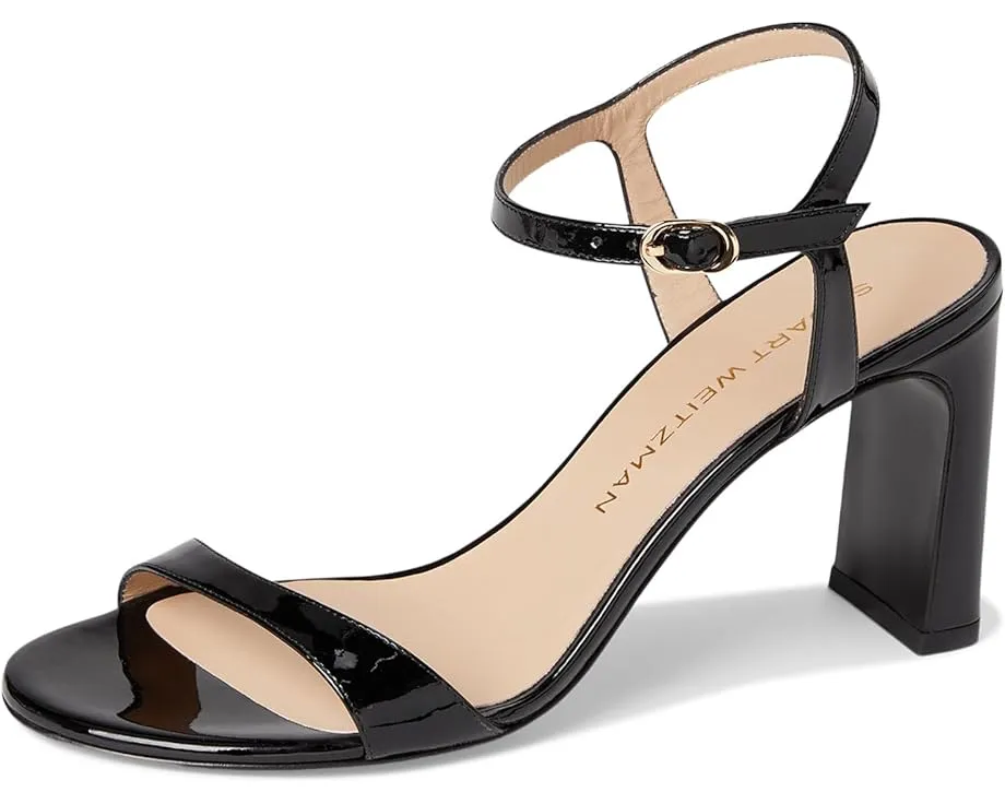 Сандалии Stuart Weitzman Babette 85 на массивном каблуке с кожаным верхом