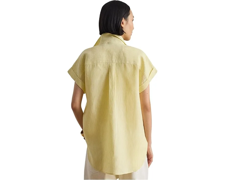 Рубашка Lauren Ralph Lauren свободного кроя с полосками и коротким рукавом