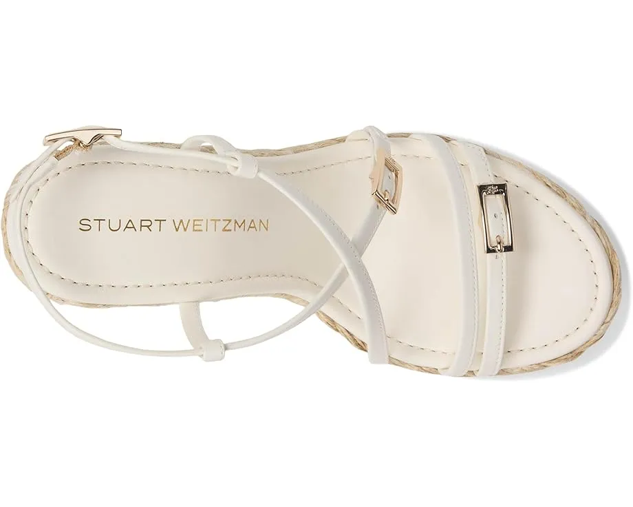 Босоножки Stuart Weitzman Georgie Espadrille на танкетке из джута с регулируемыми ремешками