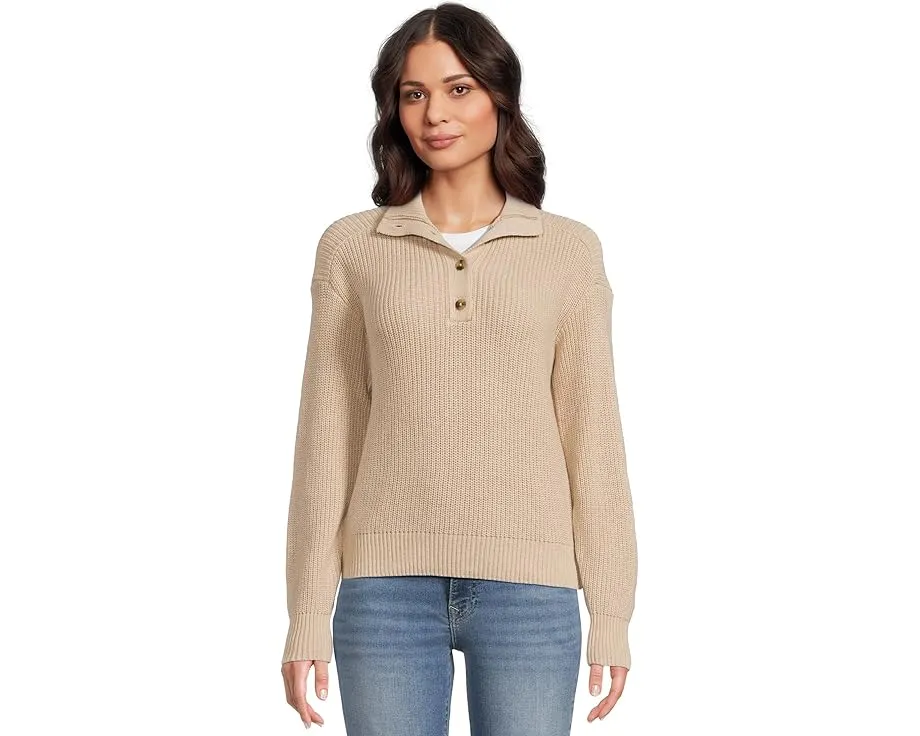 Свитер Luxe Knit с воротником хенли и планкой на пуговицах PACT