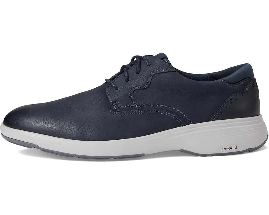 Кроссовки Rockport Noah Plain Toe с кожаным верхом и технологией truTECH