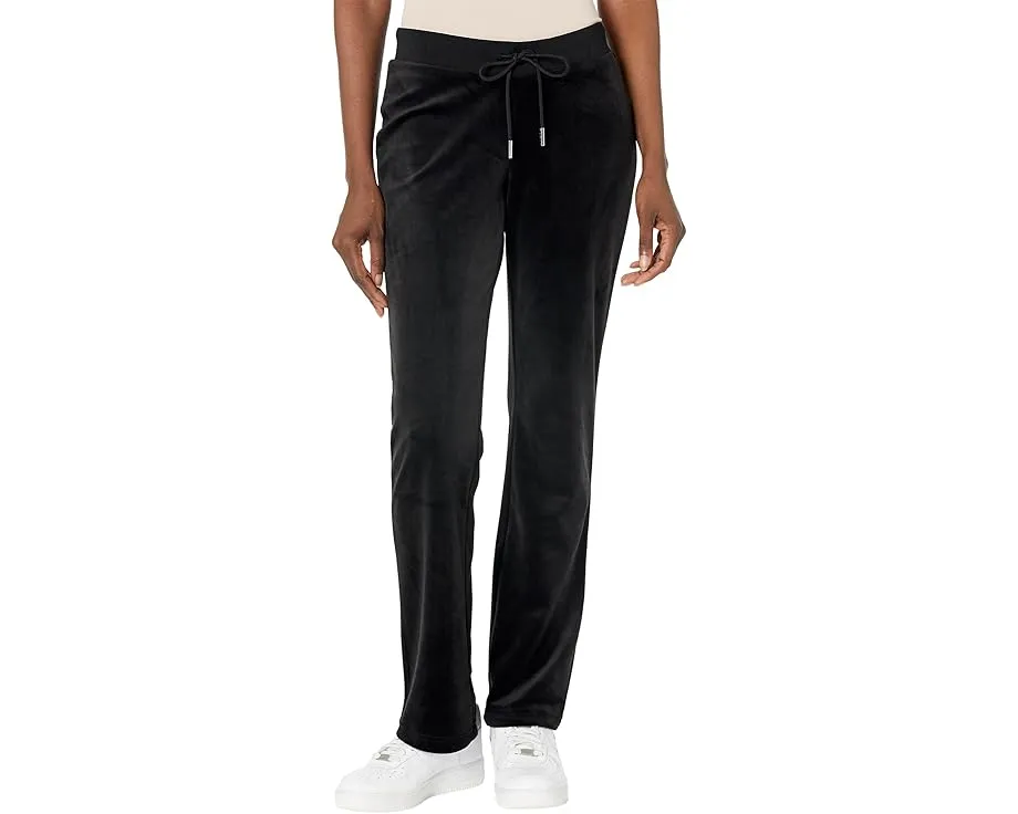 Брюки Juicy Couture из велюра с резинкой и кулиской