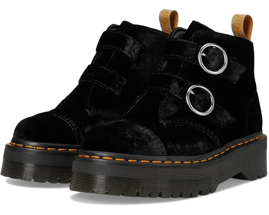Веганские ботинки Dr. Martens Vegan Devon Velvet Platform на платформе