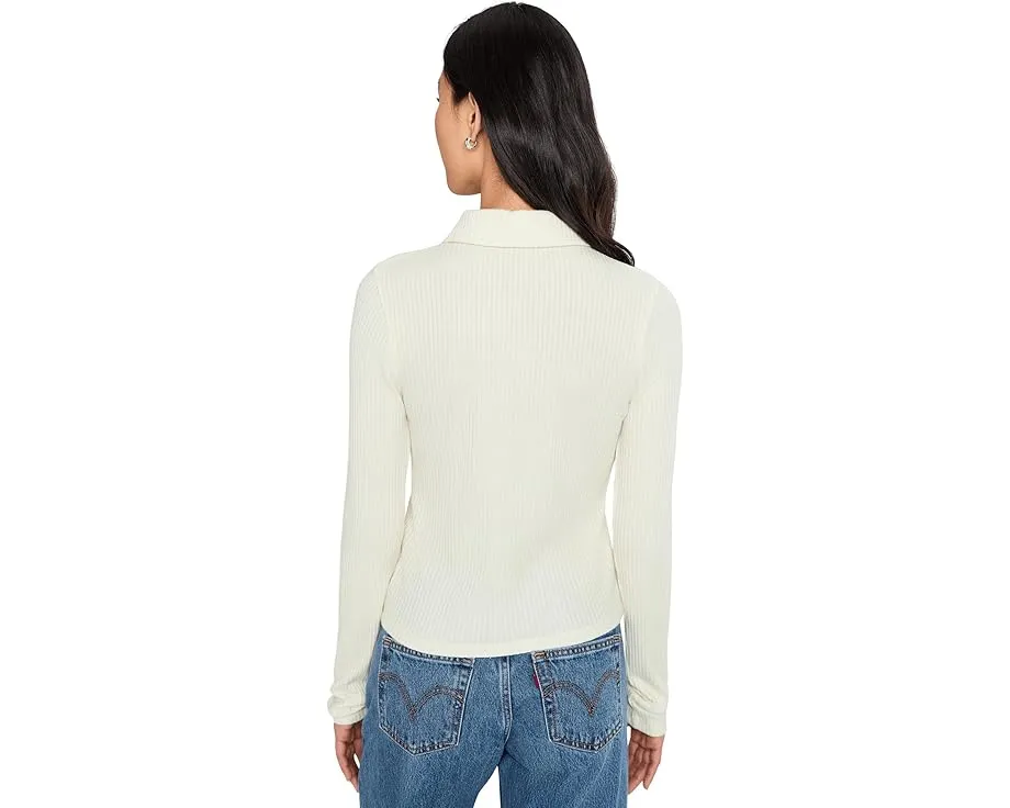 Топ PAIGE Eden из мягкого ребристого трикотажа с планкой на пуговицах