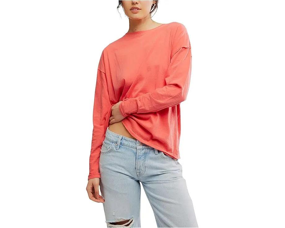 Футболка Free People Nina с длинными рукавами и круглым вырезом