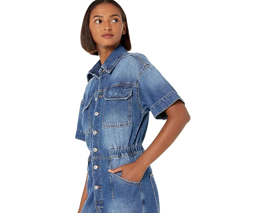 Комбинезон Free People Marci из денима с эластичным поясом