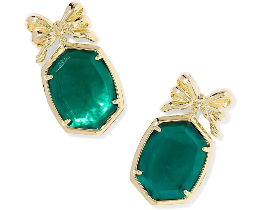 Серьги-подвески Daphne Bow с бантом и ограненным камнем от Kendra Scott