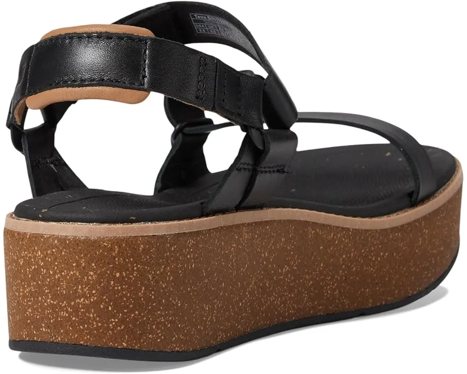 Сандалии Teva Madera Wedge с пробковой платформой и ремешками на липучке