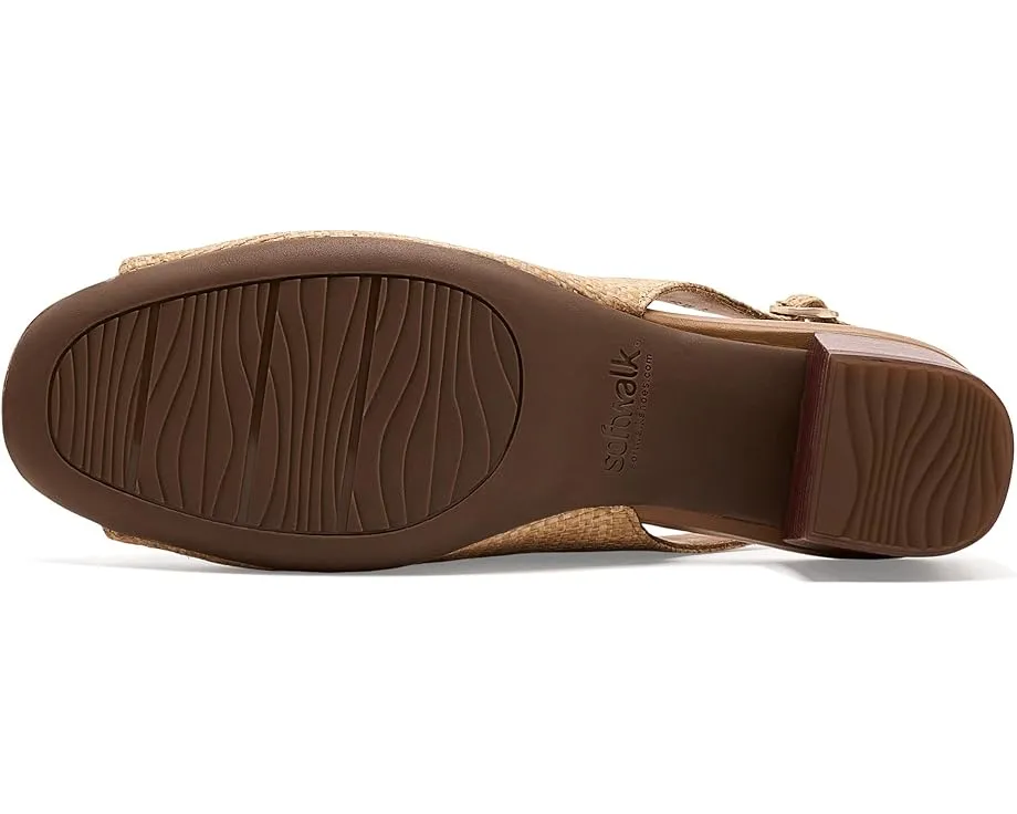 Сандалии SoftWalk Lakewood из кожи с регулируемой пряжкой и устойчивым каблуком