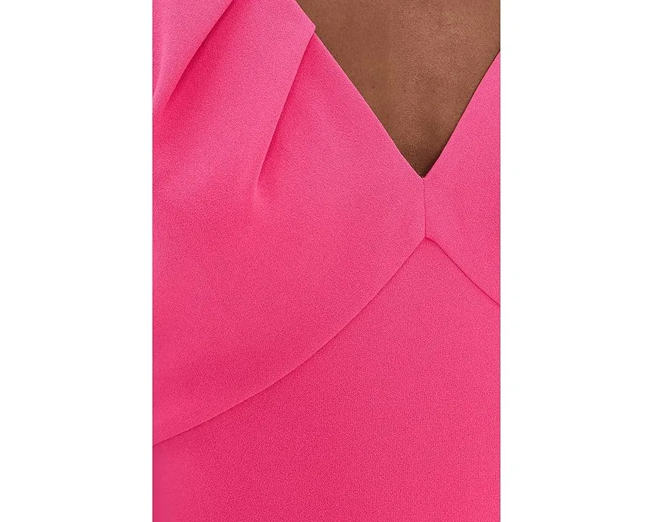 Платье Trina Turk Cap Sleeve V-Neck приталенного кроя из стрейч-крепа